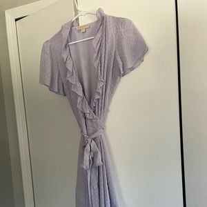 Purple wrap dress